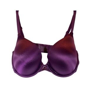Maidenform Women's size 36D Custom Lift Tailored Satin Demi Bra 09729 purple